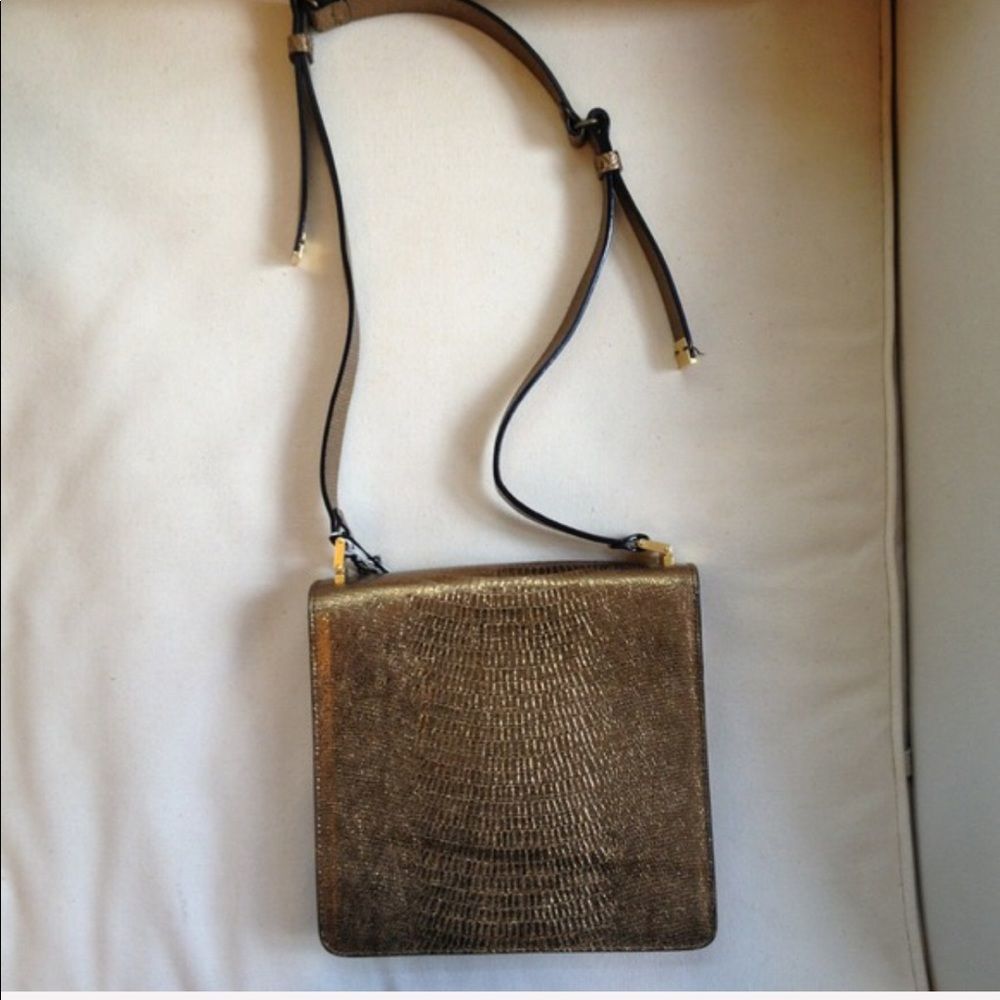 Lanvin Madame Metallic Shoulder Bag w/ Flap NWT - Picture 4 of 5